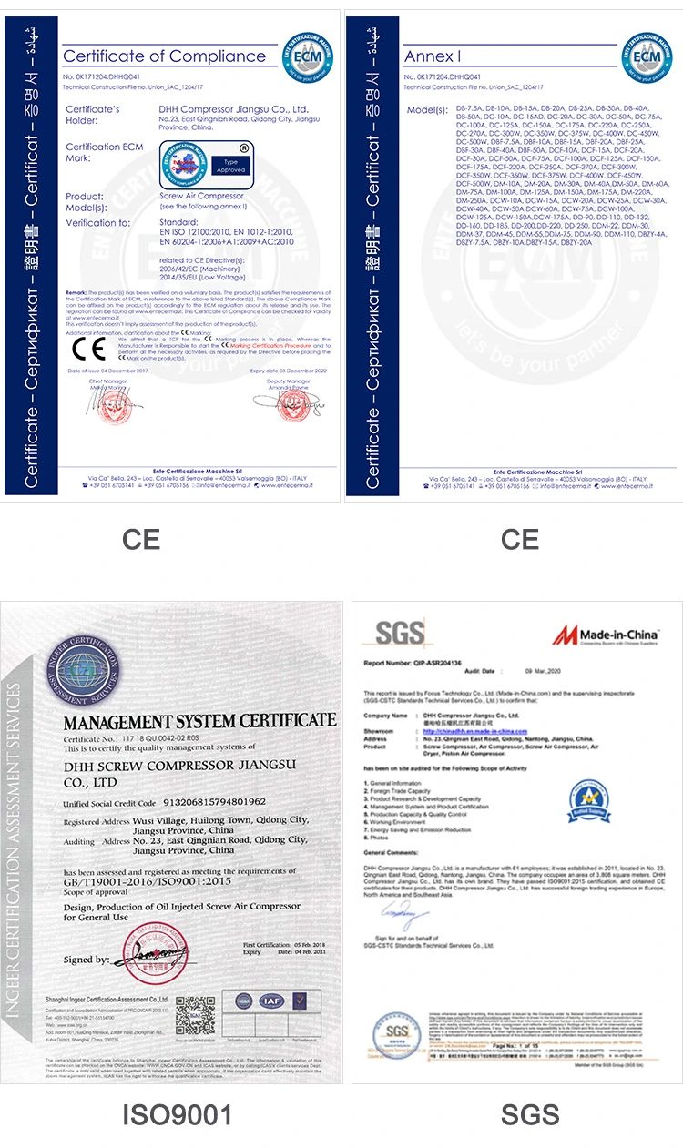 CE Certificate 11kw/15HP Compresor De Aire De Tornillo Energy Saving Screw Compressor for Sale