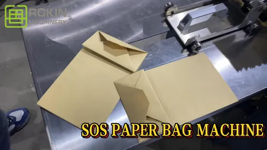 Rokin Brand Seguro Y Confiable Bolsas De Embalaje Papad Precio De La Maquina PARA Fabricar Bolsas De Papel De Fondo Cuadrado Plano Machine